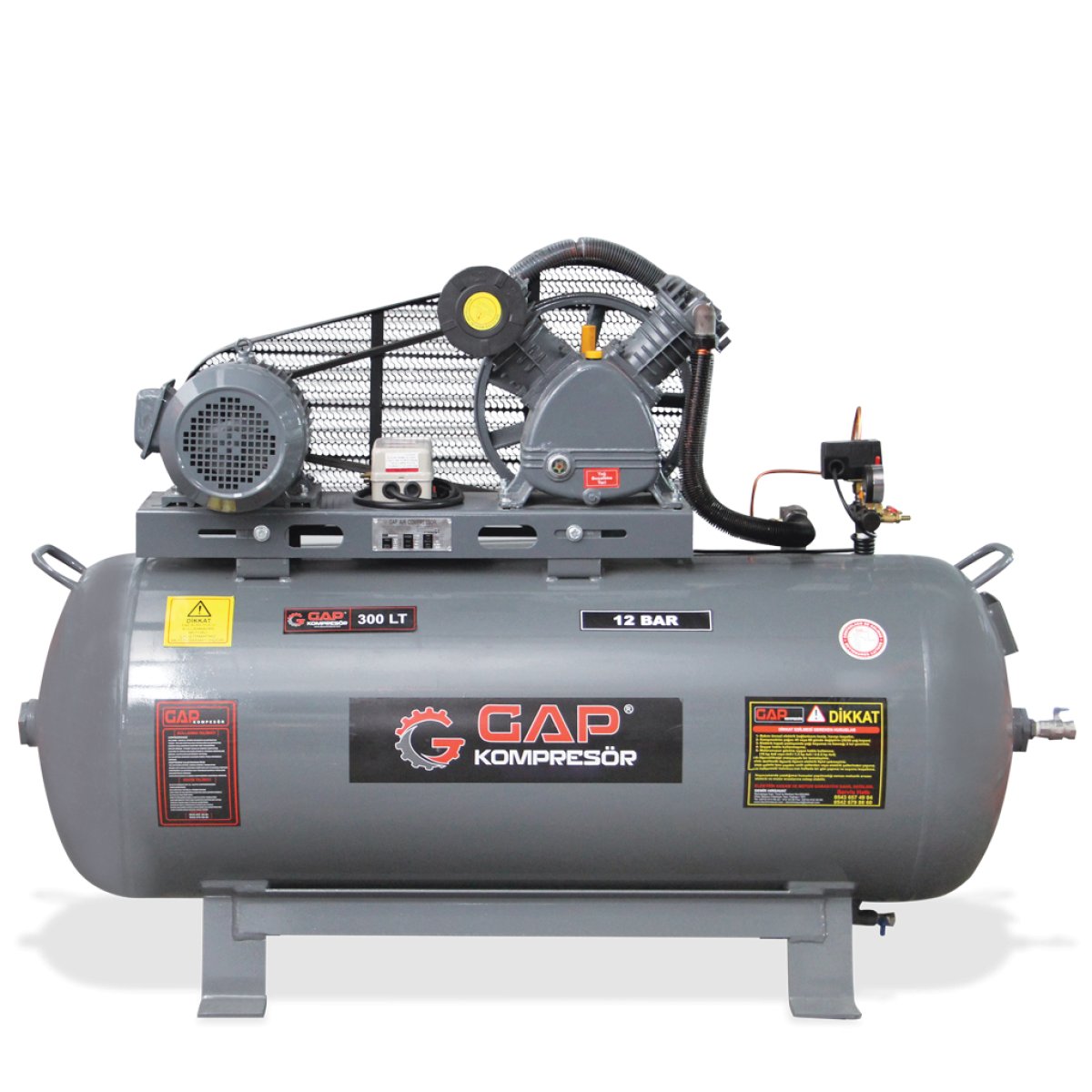 GAP 300 LT PİSTONLU KOMPRESÖR 12 BAR 5,5 HP