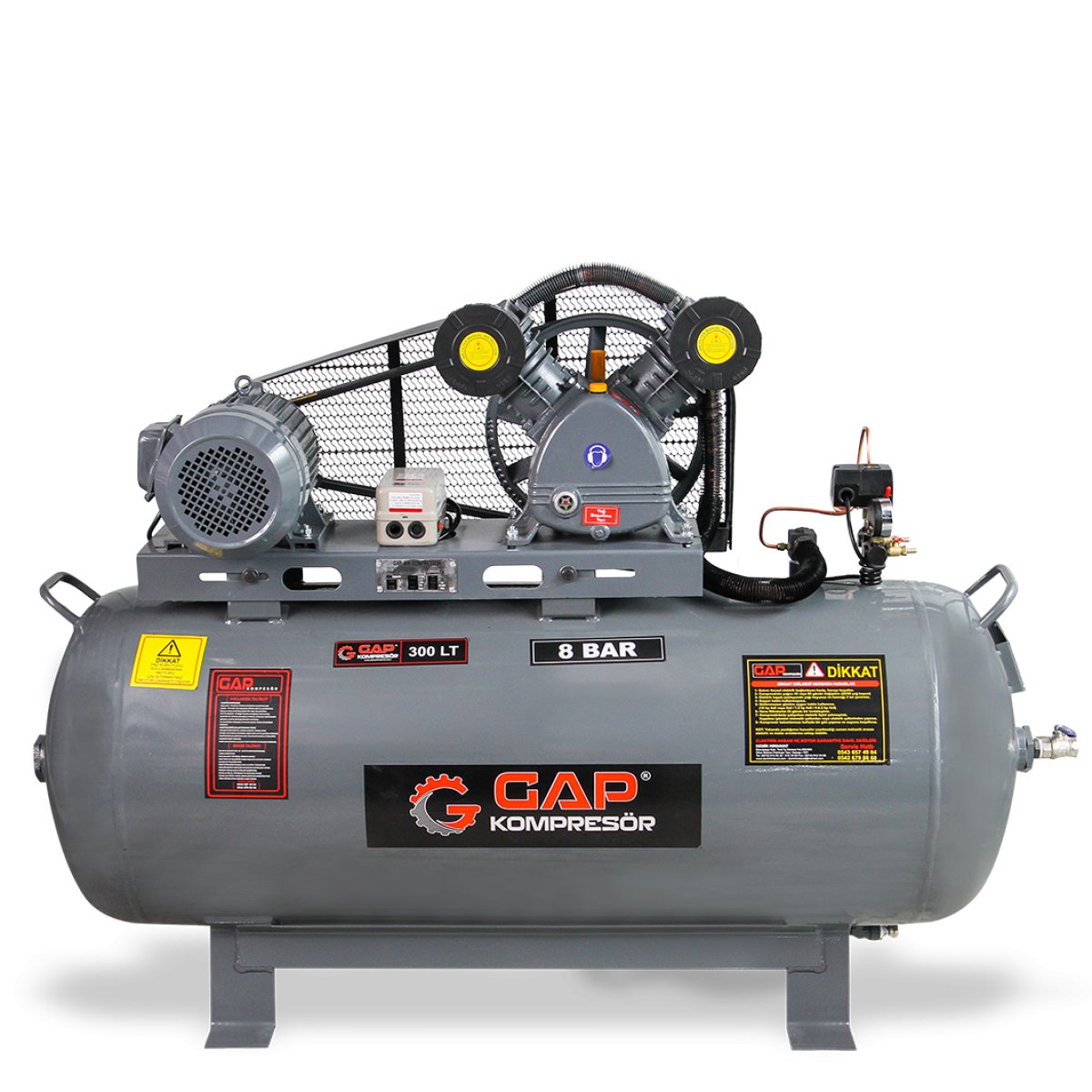 GAP 300 LT PİSTONLU KOMPRESÖR 8 BAR 5,5 HP