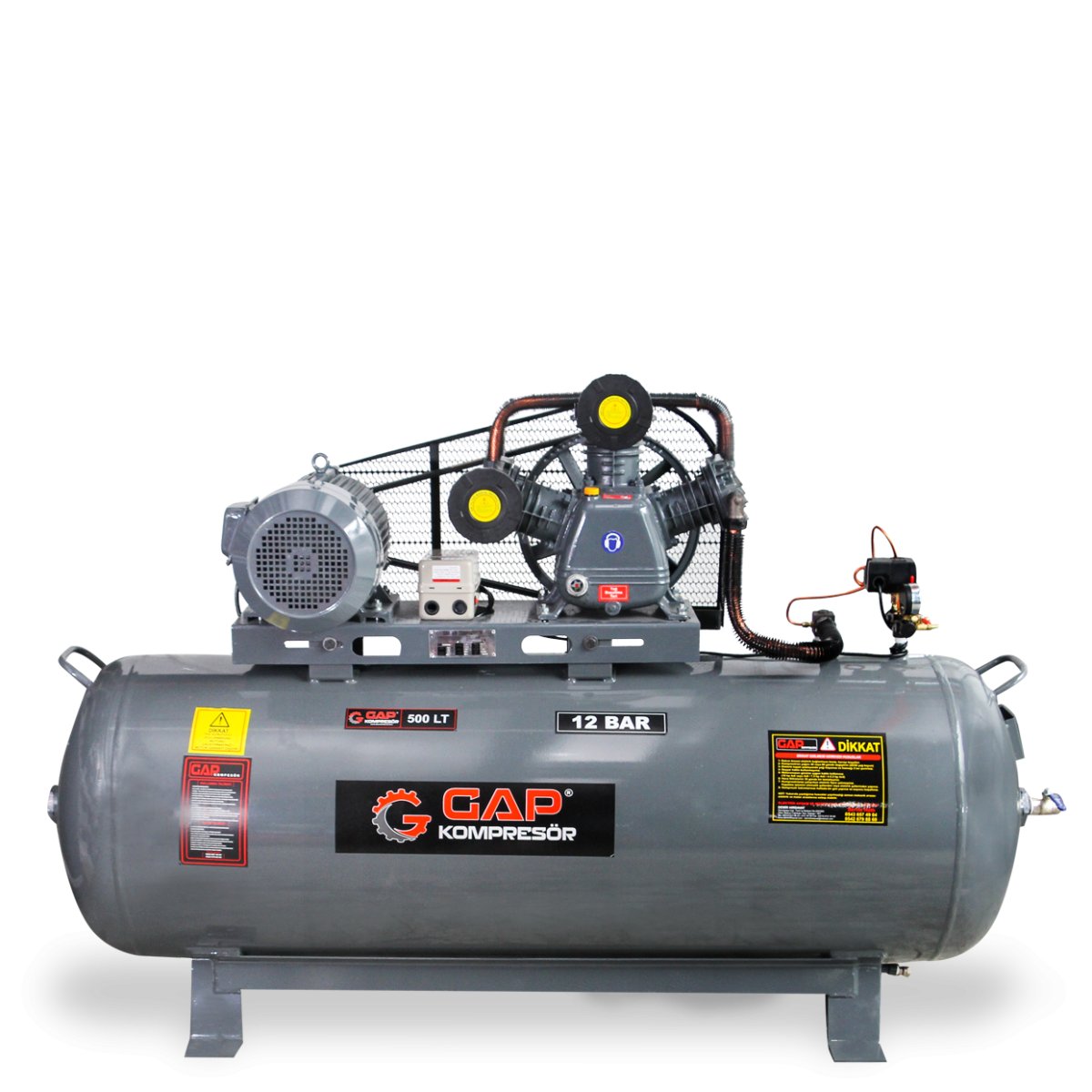 GAP 500 LT PİSTONLU KOMPRESÖR 12 BAR 10 HP