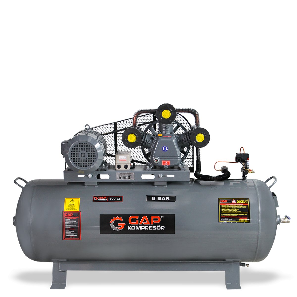 GAP 500 LT PİSTONLU KOMPRESÖR 8 BAR 10 HP